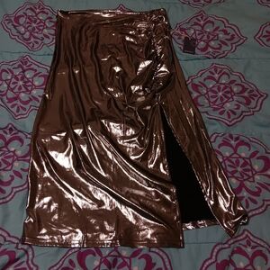 Indigo rising 🎃 women's silver metallic party skirt Large